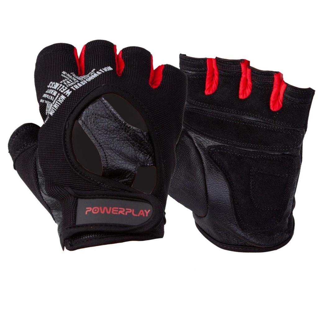 Рукавички для фітнесу PowerPlay 2222 M Black (PP_2222_M_Black) - зображення 1