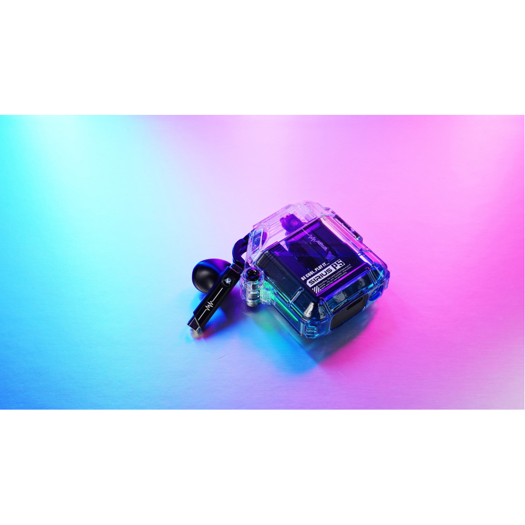 Навушники GravaStar Sirius P5 TWS BT 5.2 IPX4 Transparent Blue (GRAVASTARP5_XTAL_BLU_V2) - зображення 12