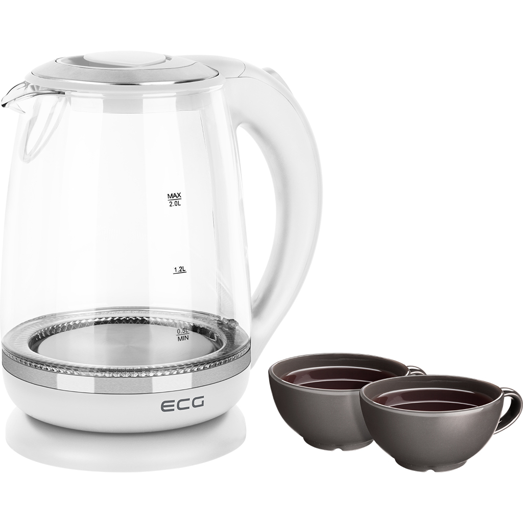 Електрочайник ECG RK 2020 White Glass (RK2020 White Glass) - зображення 8
