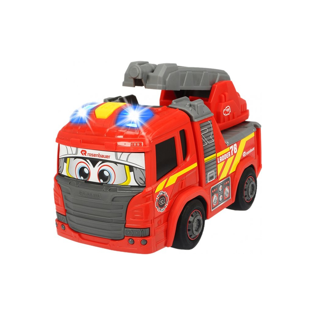 Спецтехніка Dickie Toys Пожежна машина Хеппі Сканія зі світловими та звуковими ефектами 25 см (3814016) - зображення 1