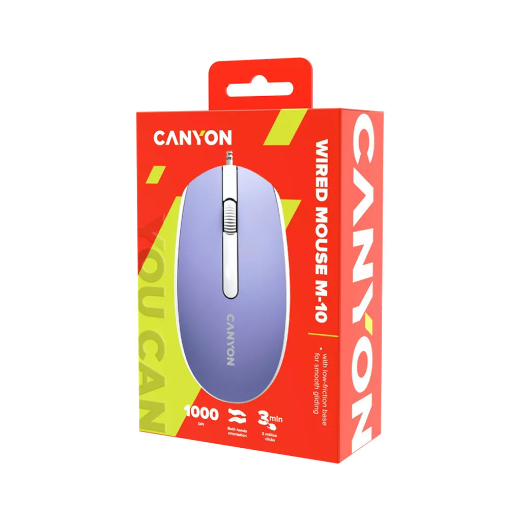 Мишка Canyon M-10 USB Mountain Lavender (CNE-CMS10ML) - зображення 6