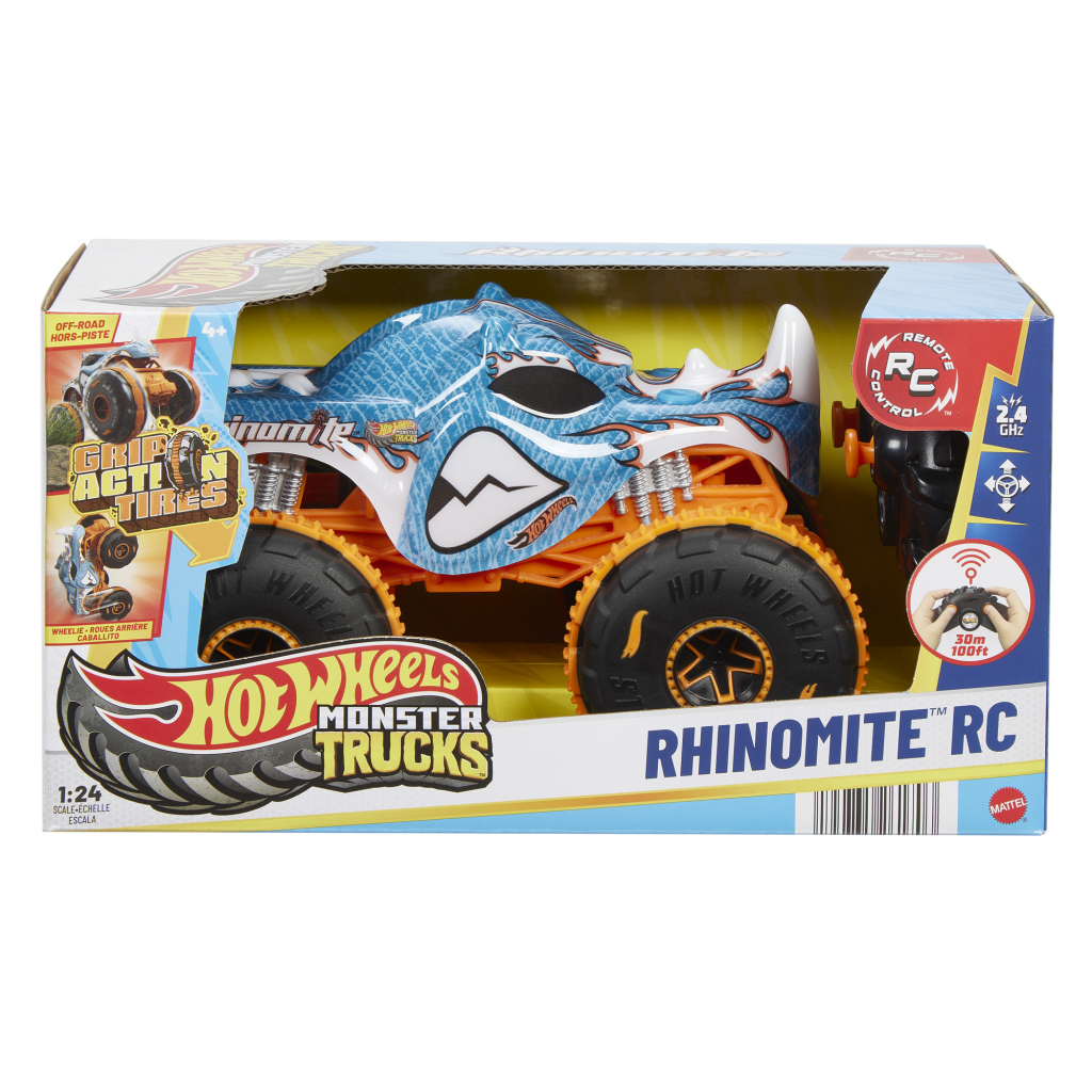 Радіокерована іграшка Hot Wheels Автомодель Monster Trucks Rhinomite 1:15 (JBK11) - изображение 6