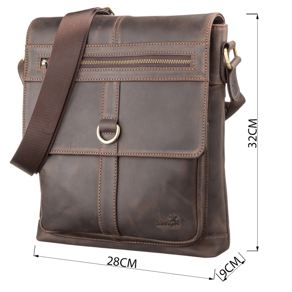 Сумка Shvigel Шкіряна Коричнева (11113) - зображення 3