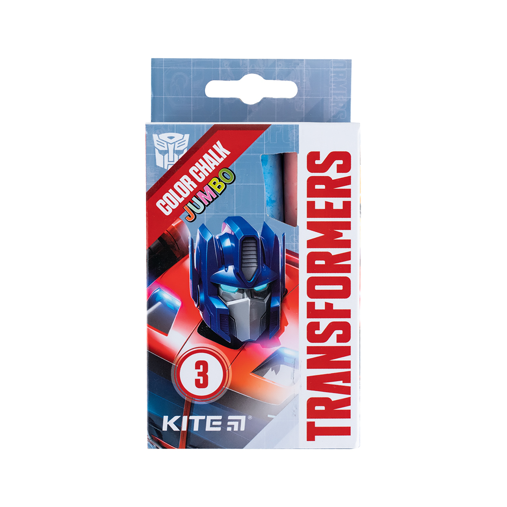 Крейда Kite кольорова Jumbo Transformers, 3 кольори (TF24-077) - изображение 1