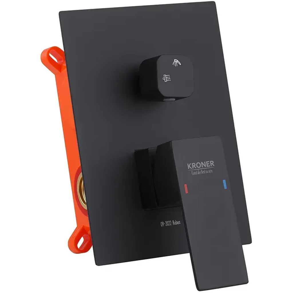 Душовий гарнітур Kroner Edelstahl Kubus-SCH082 + змішувач Edelstahl Kubus-SCH010 + змішувач Edelstahl Kubus-SCH052 (CVS30183) - изображение 7