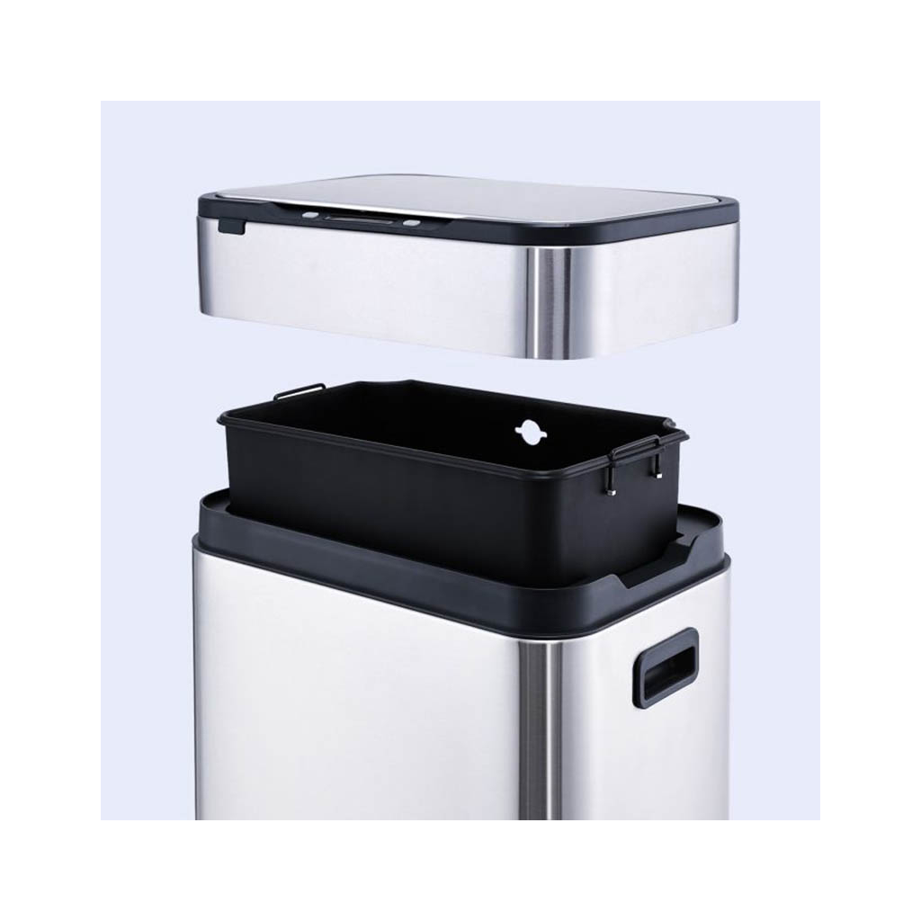 Контейнер для сміття JAH Сенсорний на ніжках Срібний металік 40 л (20255) - изображение 5