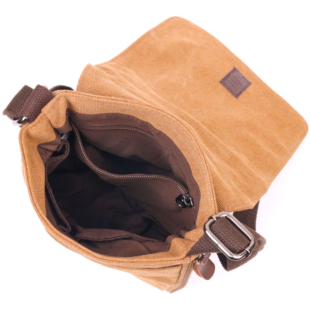 Сумка Vintage Чоловіча з текстилю Коричнева (21268) - зображення 6