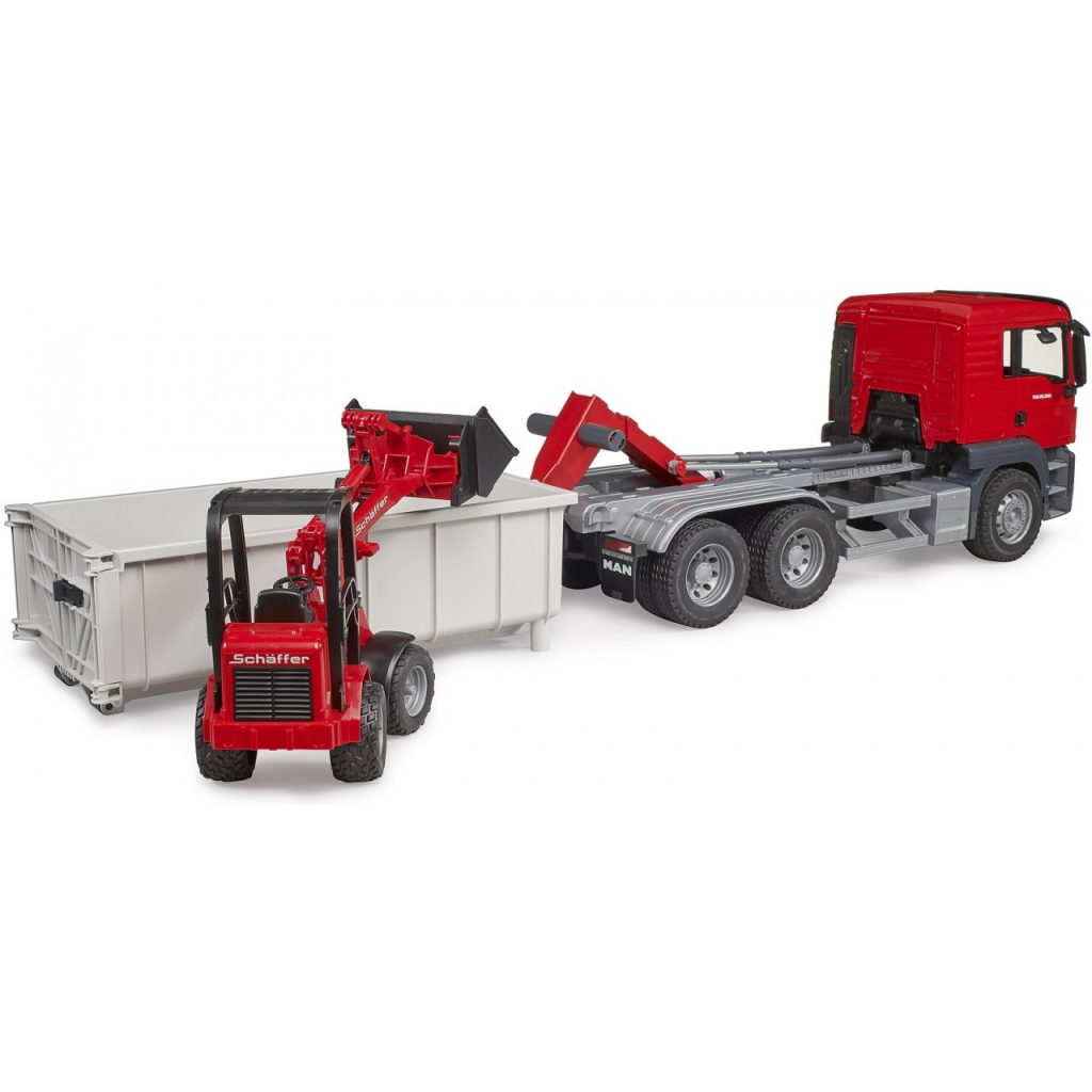 Спецтехніка Bruder Вантажівка MAN TGS та міні-навантажувач Schaffer 2630 (03767) - зображення 3