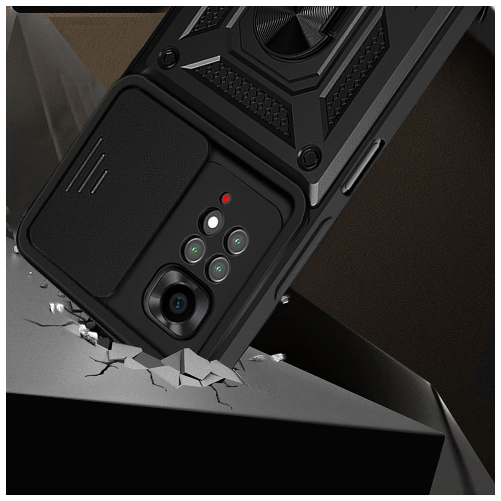 Чохол до мобільного телефона BeCover Military Xiaomi Redmi Note 11 4G/10 2021/10 2022 Black (708227) - зображення 2