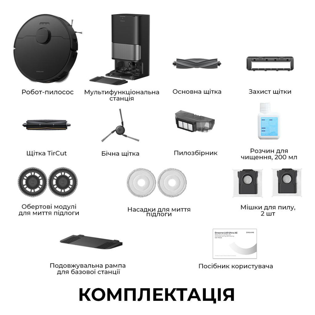 Пилосос Dreame L40 Ultra AE Black (RLL77SE-BLACK) - зображення 10