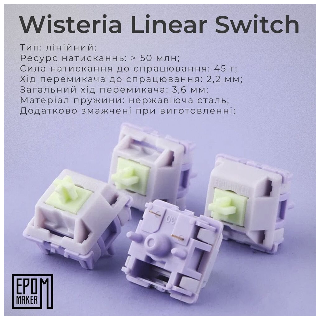 Клавіатура Epomaker Shadow-X 70 Wisteria Linear Switch Hot-Swap LCD Screen RGB Wireless/Bluetooth/USB UA White (SHX-W-WL) - зображення 6