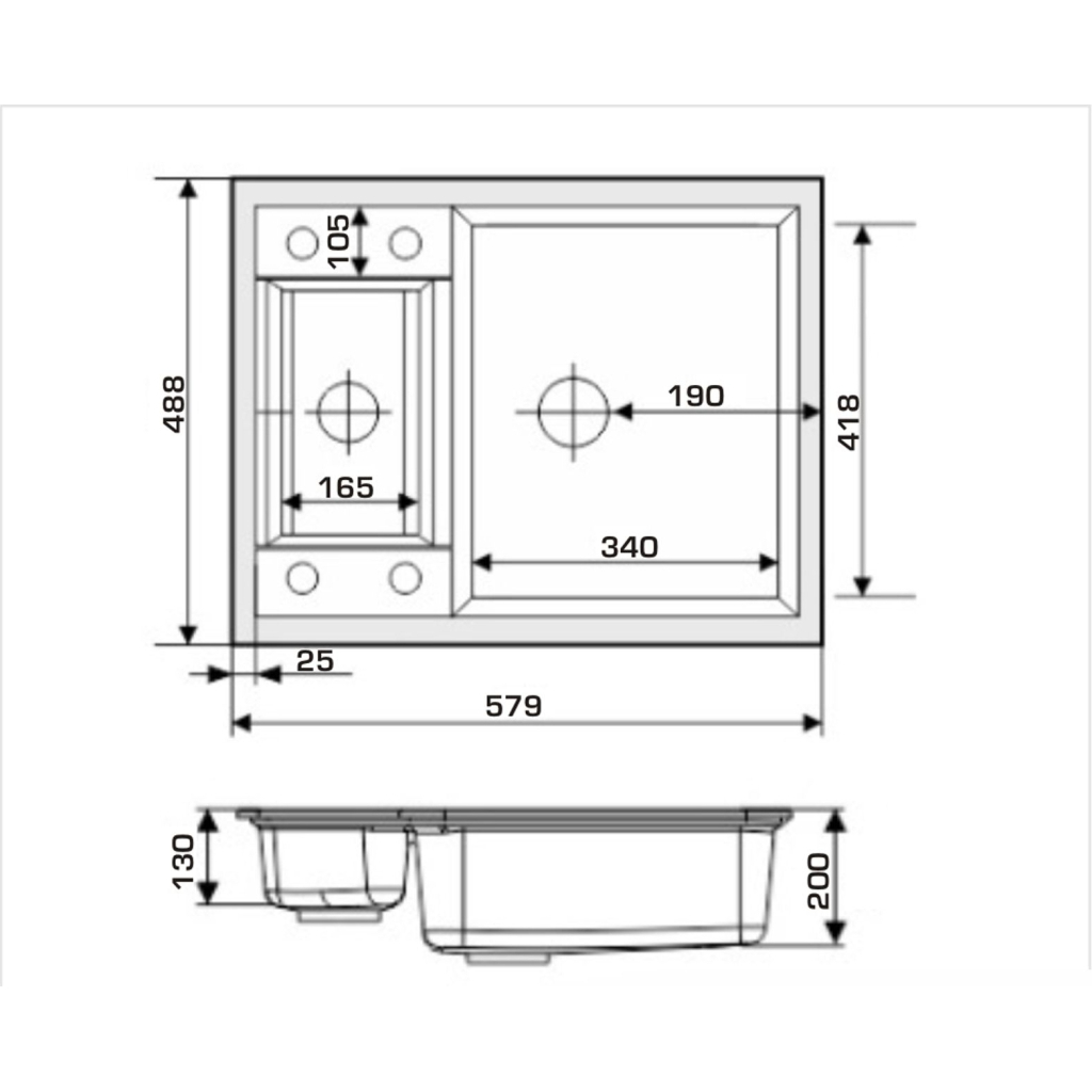 Мийка кухонна GRANADO SAMORA marron - зображення 7