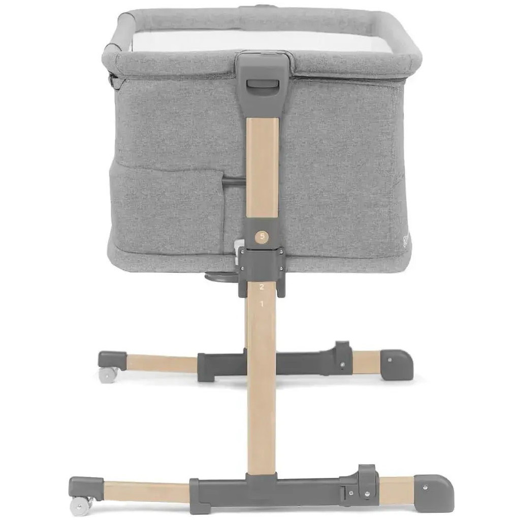 Ліжечко Kinderkraft Приставне ліжечко-люлька Neste Grow Light Grey Grey Full Wood (5902533923021) - зображення 3
