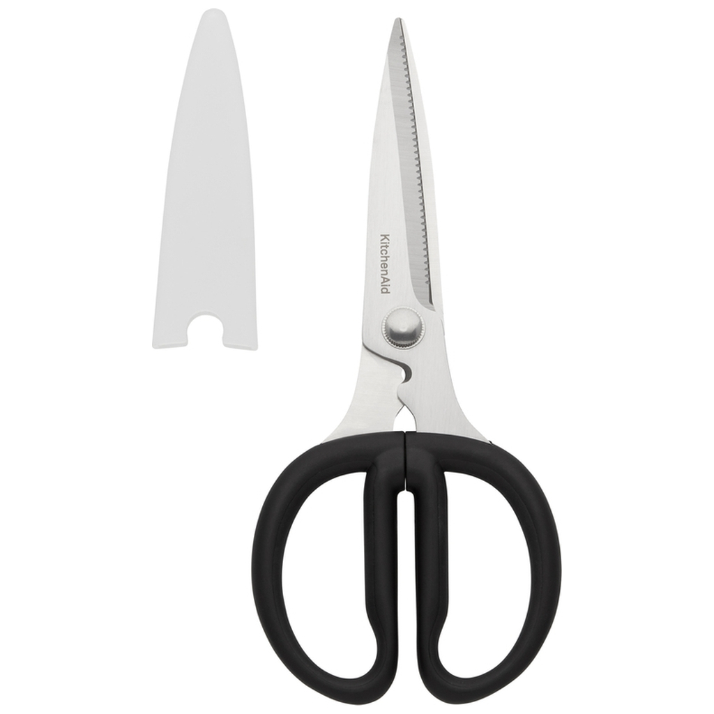 Кухонні ножиці KitchenAid Universal, з захисним чохлом на лезо, 21,1 см, чорні (KQG351OHOBE) - зображення 1