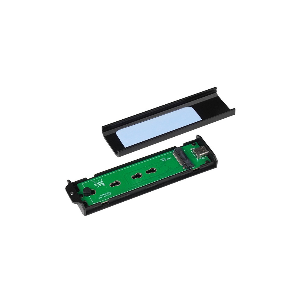 Кишеня зовнішня Chieftec M.2 PCIe NVMe/SATA SSD CEB-M2C-TLE USB 3.2 Gen2 Type-C Tool-Less Alum/Plastic (CEB-M2C-TLE) - зображення 3