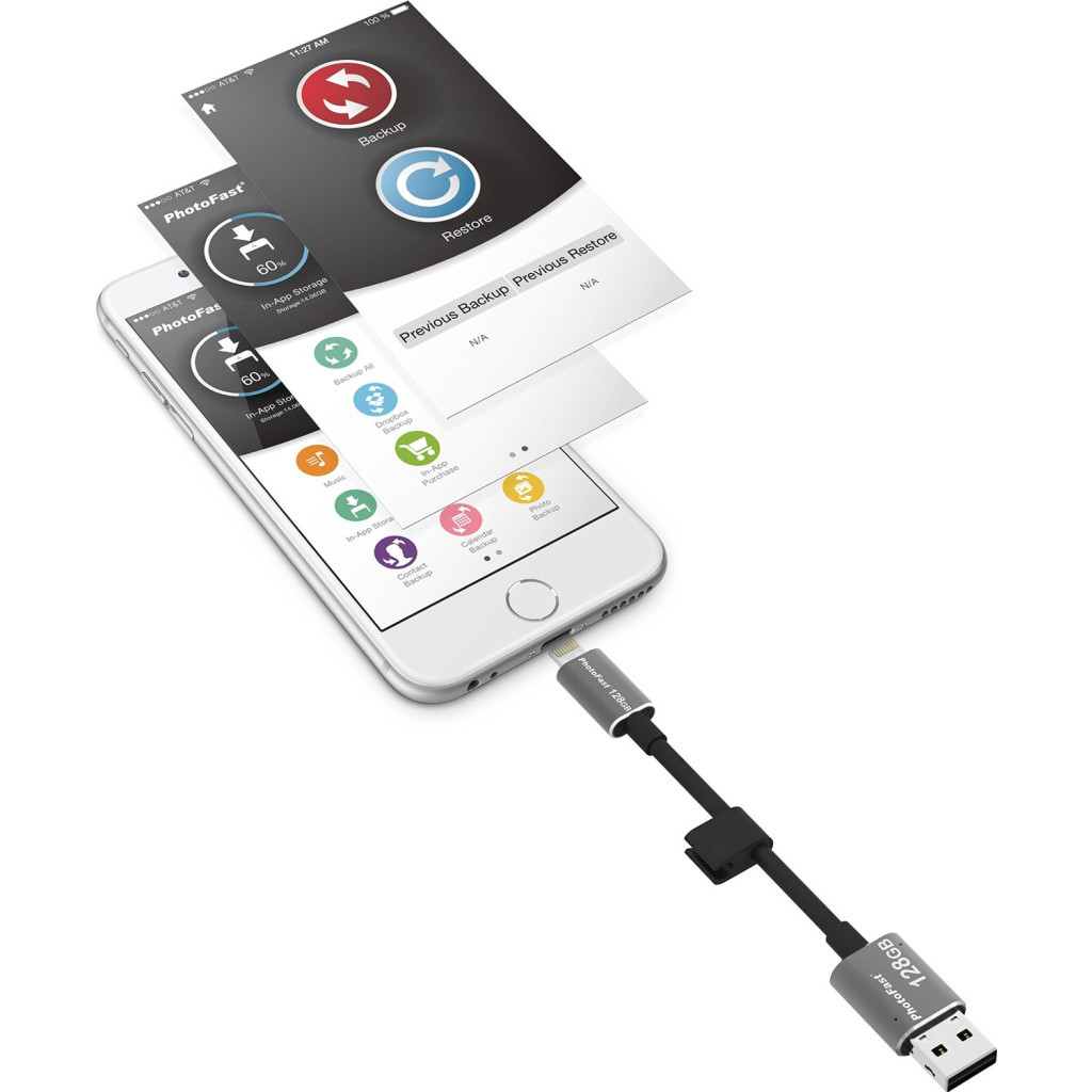 USB флеш накопичувач PhotoFast 128GB MemoriesCable Black USB 3.0 - Lightning (CABLEU3-128GB) - зображення 10