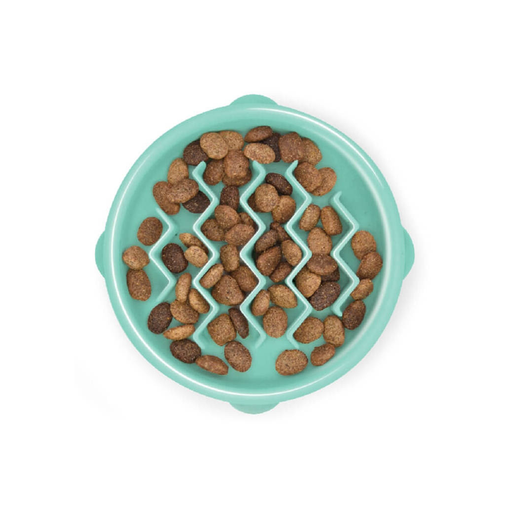 Посуд для собак Outward Hound Миска-лабіринт Fun Feeder хвиля XS м'ятна (0700603678292) - зображення 1