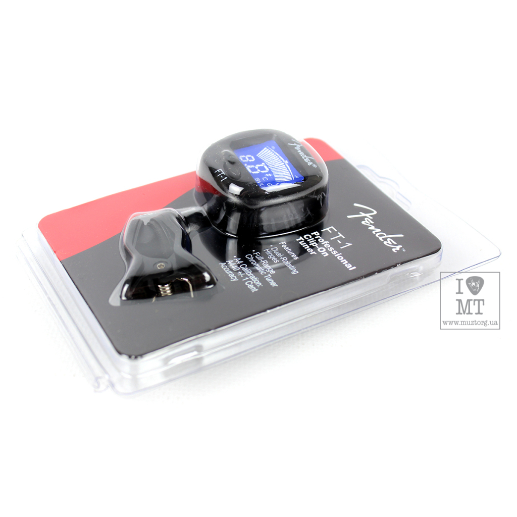 Тюнер для музичних інструментів Fender FT-1 Pro Clip-On Tuner Black (226366) - изображение 8