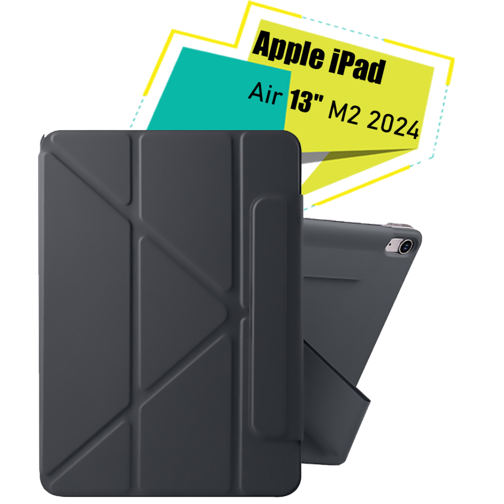 Чохол до планшета BeCover Ultra Slim Origami Magnetic Apple iPad Air 13" M2/M3 (2024/2025) Black (712966) - зображення 1