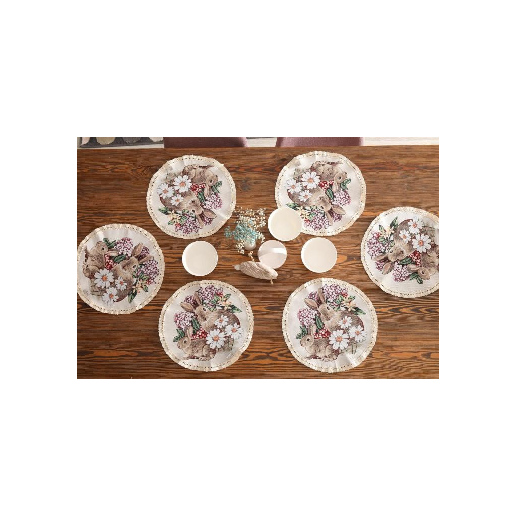 Серветка на стіл Прованс гобеленова кругла Alicia D-35 (026073) - зображення 6