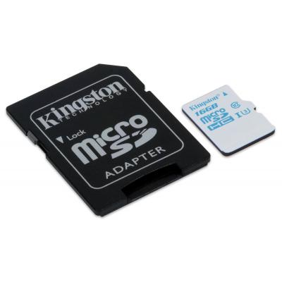 Карта пам'яті Kingston 16GB microSDHC class 10 UHS-I U3 (SDCAC/16GB) - зображення 2