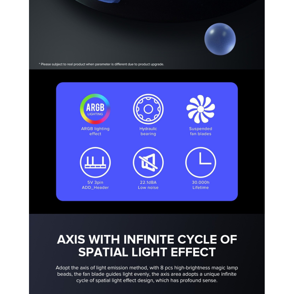 Кулер до корпусу Gamemax FN-12Rainbow-Q-Infinity - изображение 9