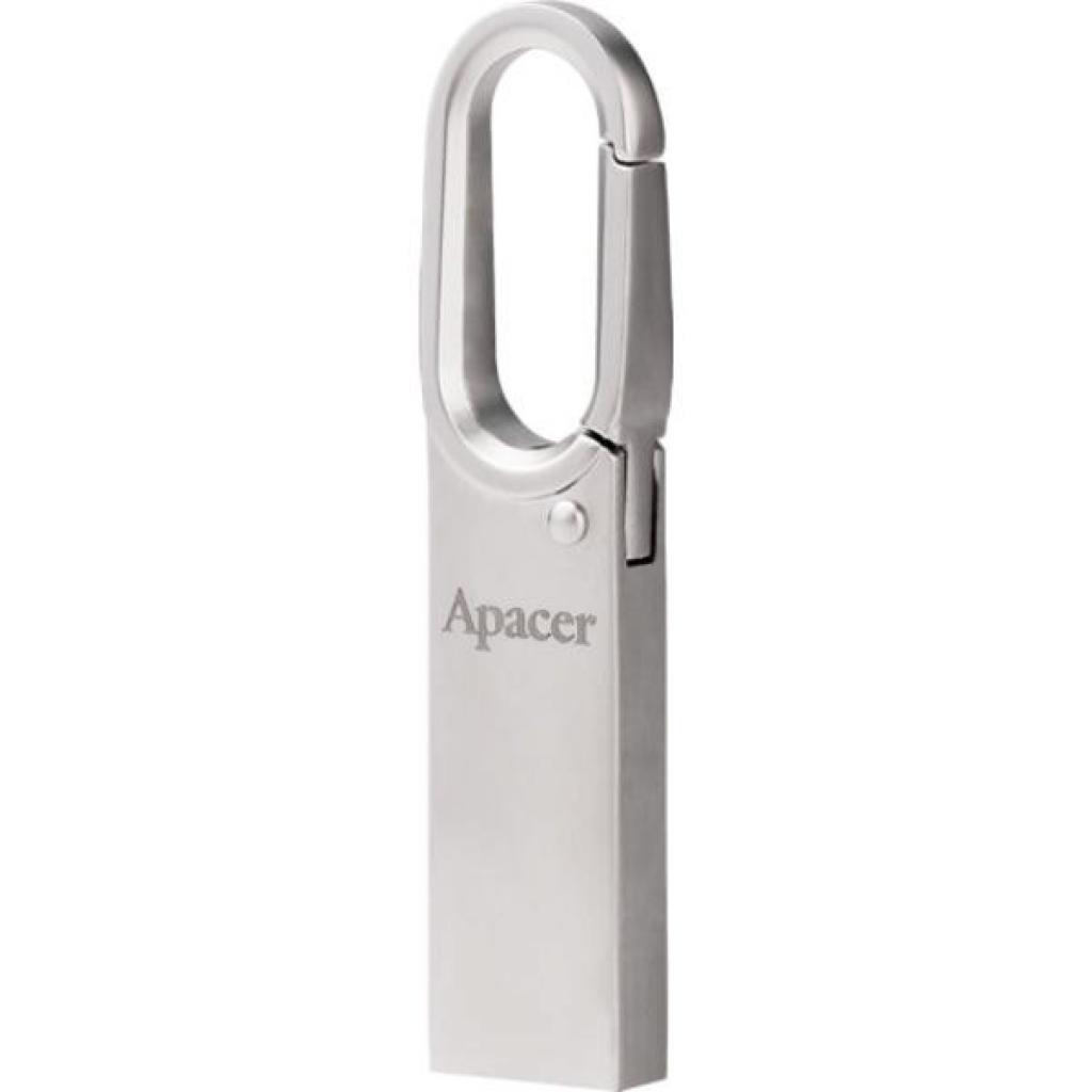 USB флеш накопичувач Apacer 64GB AH13E Silver USB 2.0 (AP64GAH13ES-1) - зображення 2