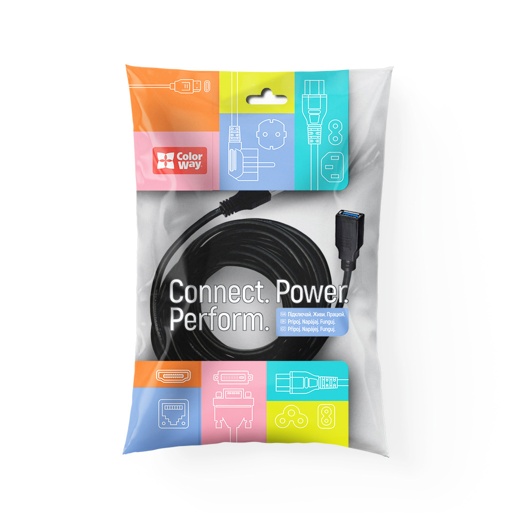 Дата кабель USB 3.0 AM/AF 1.8m black ColorWay (CW-CBUF075-BK) - picture 11