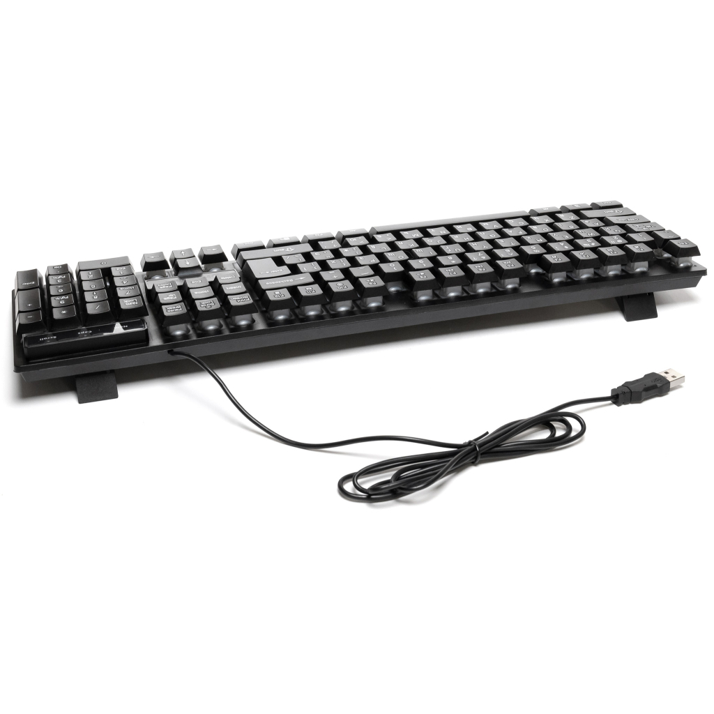 Клавіатура Hölmer K-01GS RGB Backlight USB UA Black (K-01GS) - зображення 5