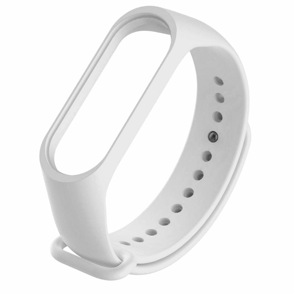 Ремінець до фітнес браслета BeCover Silicone для Xiaomi Mi Band 3/4 White (704650) - зображення 2