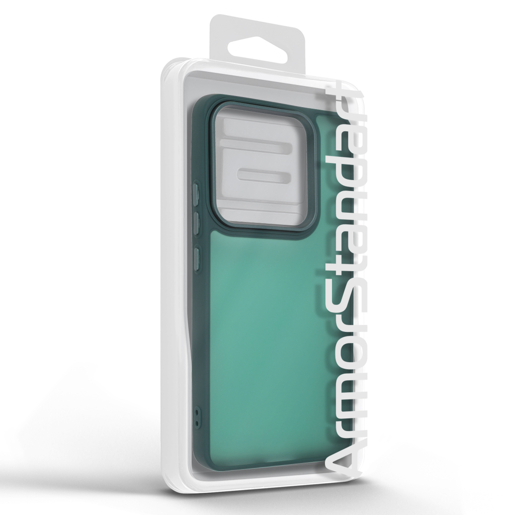 Чохол до мобільного телефона Armorstandart Frame Xiaomi Redmi Note 14 4G Dark Green (ARM82445) - зображення 3