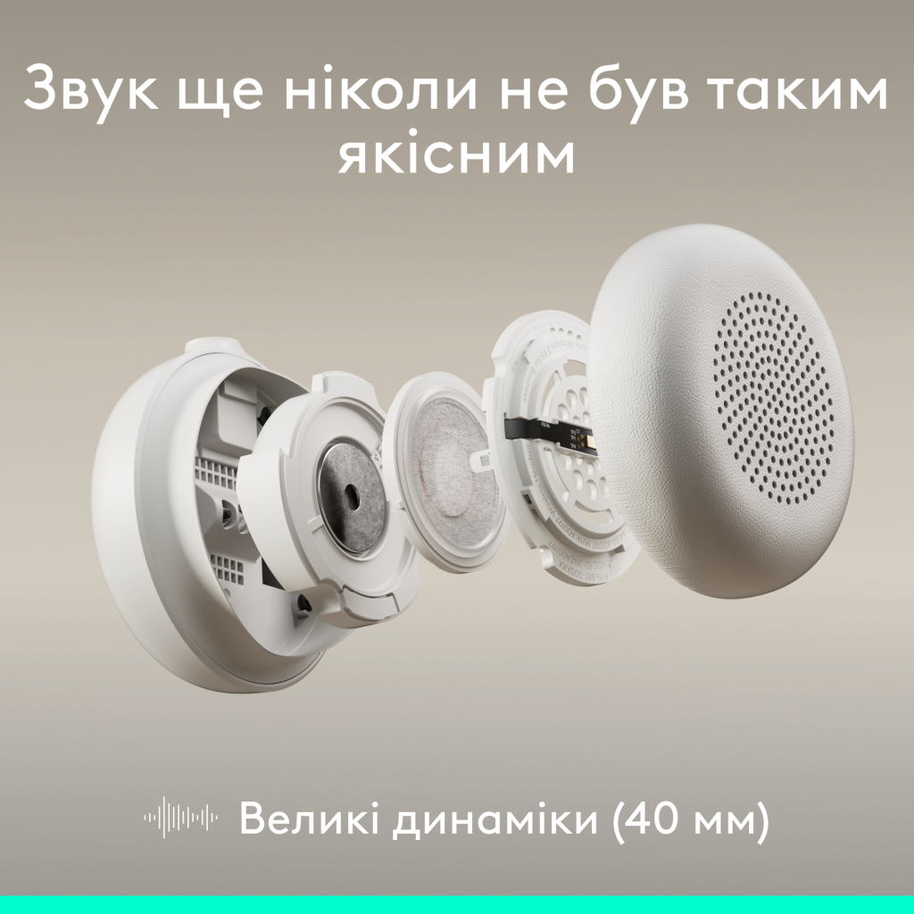 Навушники Logitech Zone Wired 2 USB White (981-001621) - зображення 4
