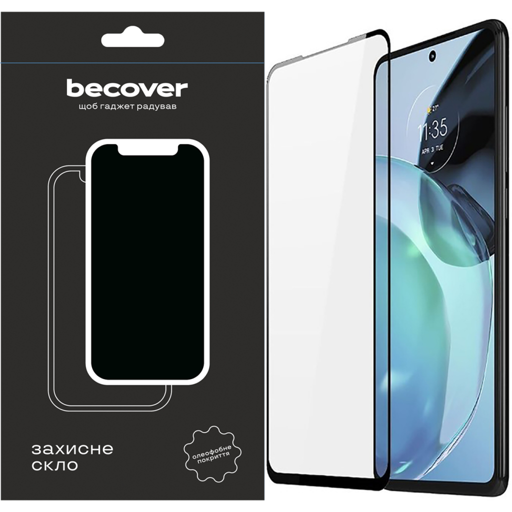 Скло захисне BeCover Motorola Moto G72 Black (709245) - зображення 1