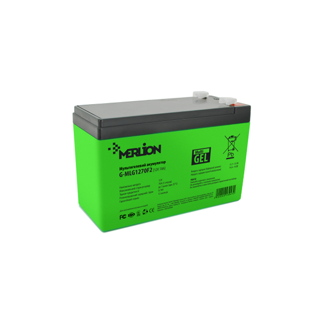 Батарея до ДБЖ Merlion 12V - 7.0 Ah (G-MLG1270F2) - зображення 1