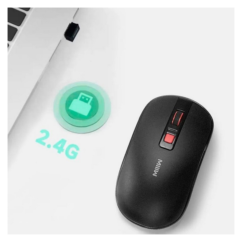 Мишка Xiaomi MiiiW Lite Wireless/Bluetooth Black (MW23M21 Black) - зображення 5