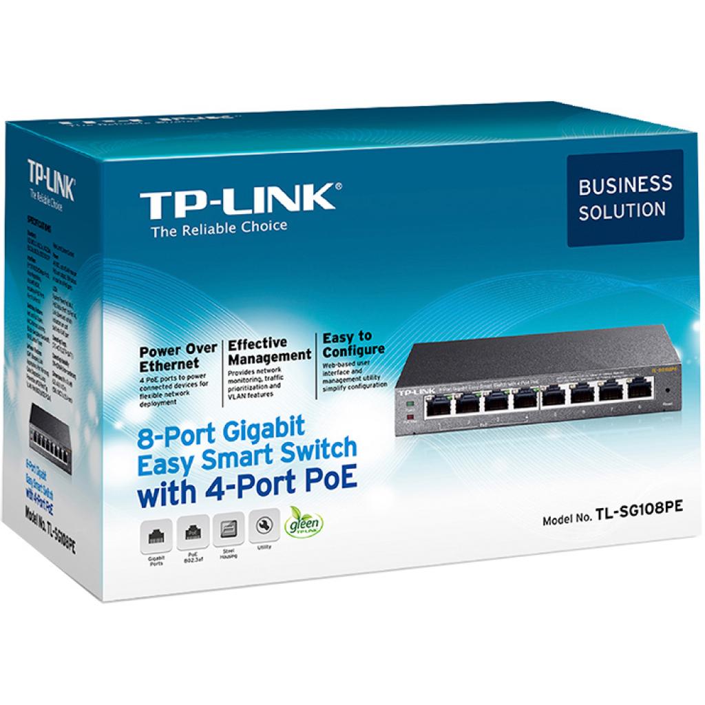 Комутатор мережевий TP-Link TL-SG108PE - зображення 5