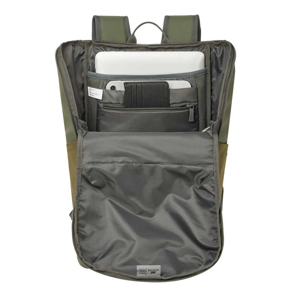 Рюкзак для ноутбука RivaCase 15.6" 7856 Eden, Olive green, 20L (7856Olivegreen) - зображення 7