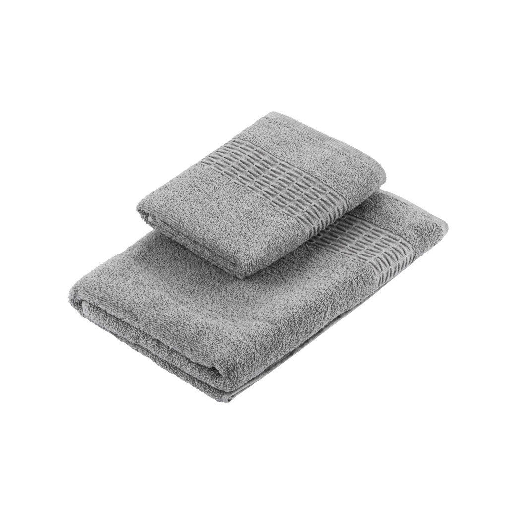 Рушник Ardesto набір махрових Lotus 2 шт 50х90 см індіго, 70х140см, 100% бавовна, сірий (ART2357SG) - изображение 7