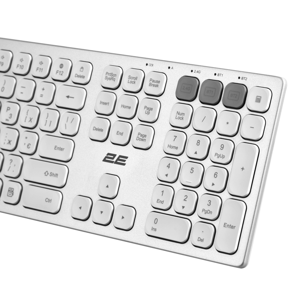 Клавіатура 2E KS270 109key Wireless UA Silver/White (2E-KS270WBWH_UA) - зображення 7