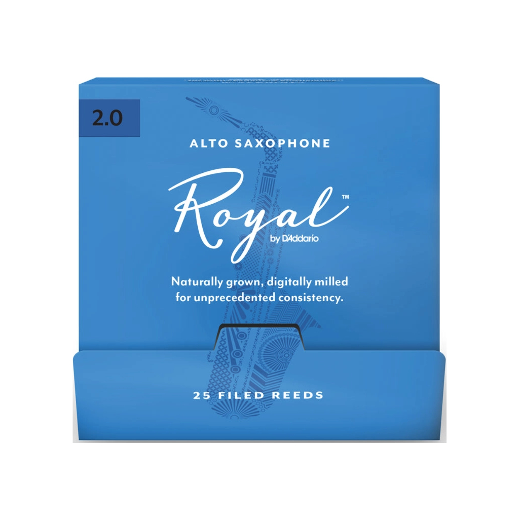 Тростина для саксофона D'Addario Royal - Alto Sax #2.0 - 25 Pack (RJB0120-B25) - зображення 1
