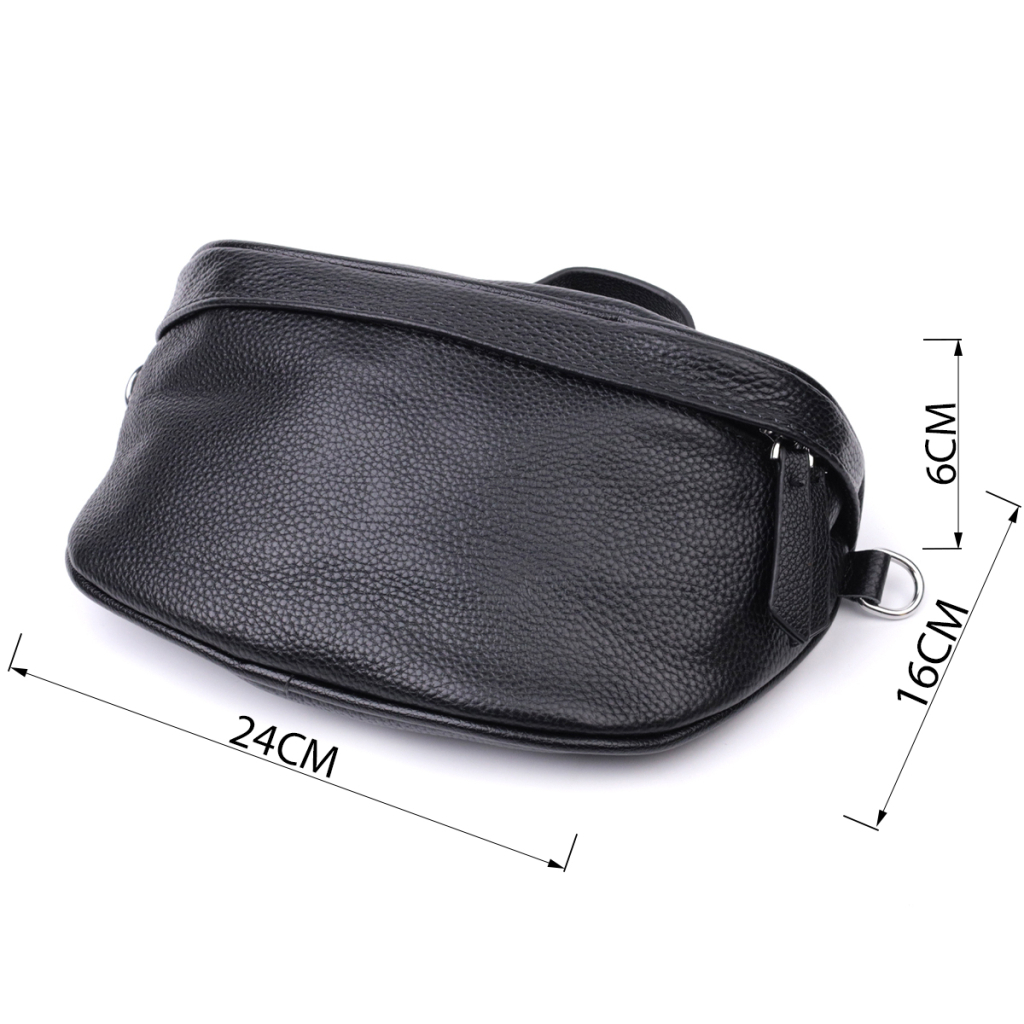 Сумка Vintage Жіноча через плече з натуральної шкіри Чорна (22655) - зображення 3