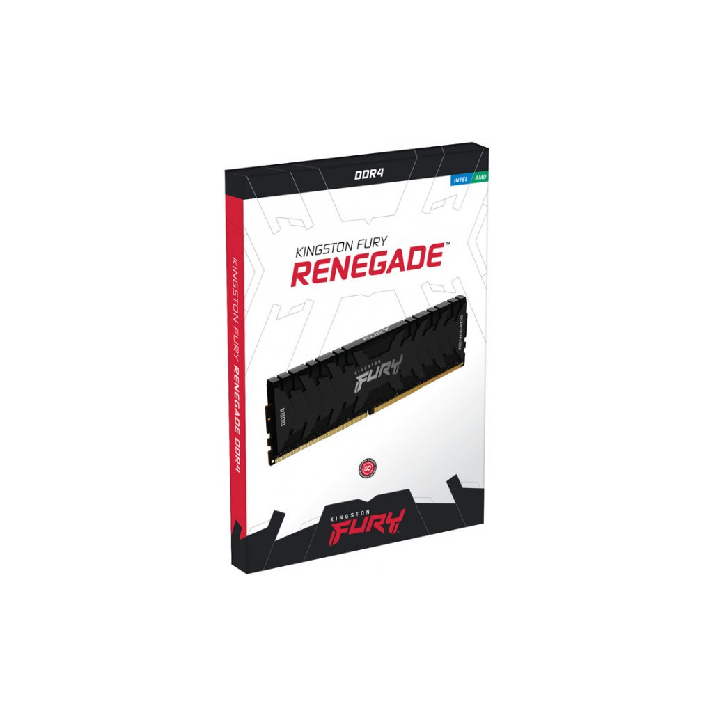 Модуль пам'яті для комп'ютера DDR4 16GB (2x8GB) 4000 MHz Renegade Black Kingston Fury (ex.HyperX) (KF440C19RBK2/16) - зображення 5