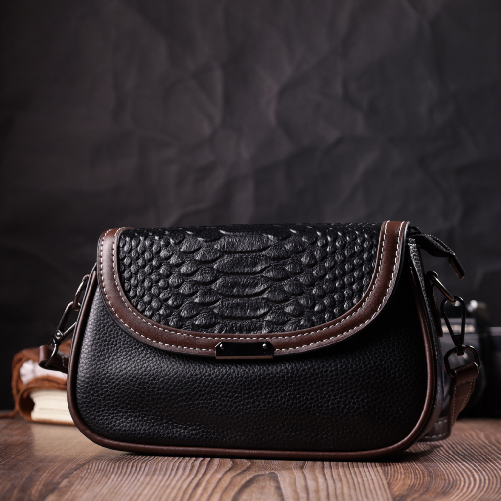 Сумка Vintage З натуральної шкіри Чорна (22374) - зображення 8