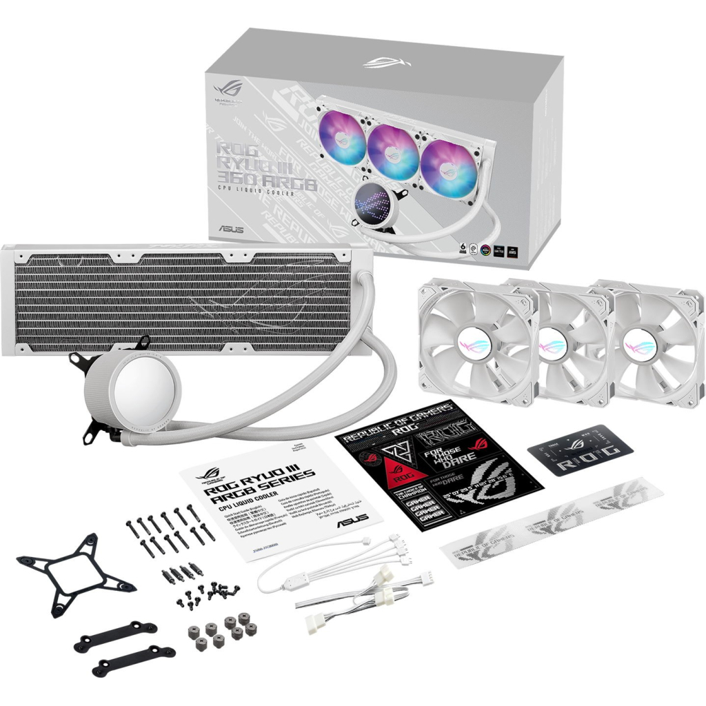 Система рідинного охолодження ASUS ROG-RYUO-III 360-ARGB-WHT (90RC00I2-M0UAY0) - зображення 10