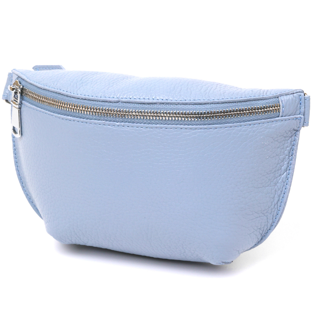 Сумка Shvigel Шкіряна бананка Блакитна (16374) - зображення 1