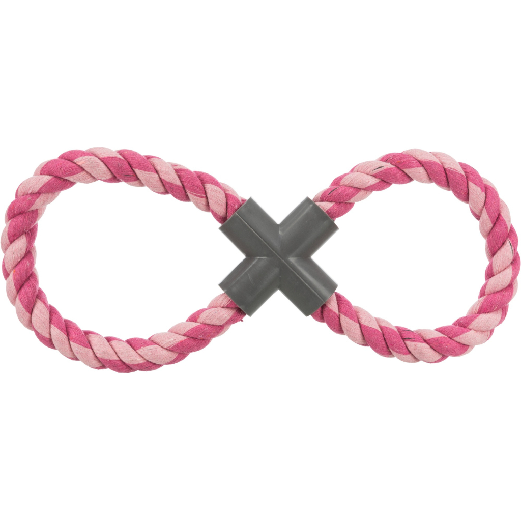 Іграшка для собак Trixie Канат-вісімка з пластиковою хрестовиною 35 см (4011905032788) - зображення 1