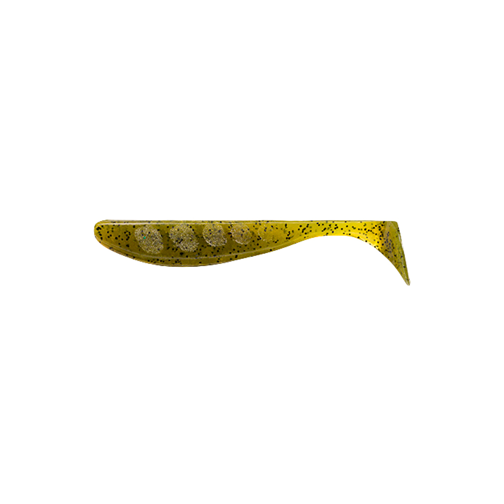 Силікон рибальський FishUP Wizzle Shad 3" 074 - Green Pumpkin Seed (8шт/уп) (1862.01.38) - зображення 1