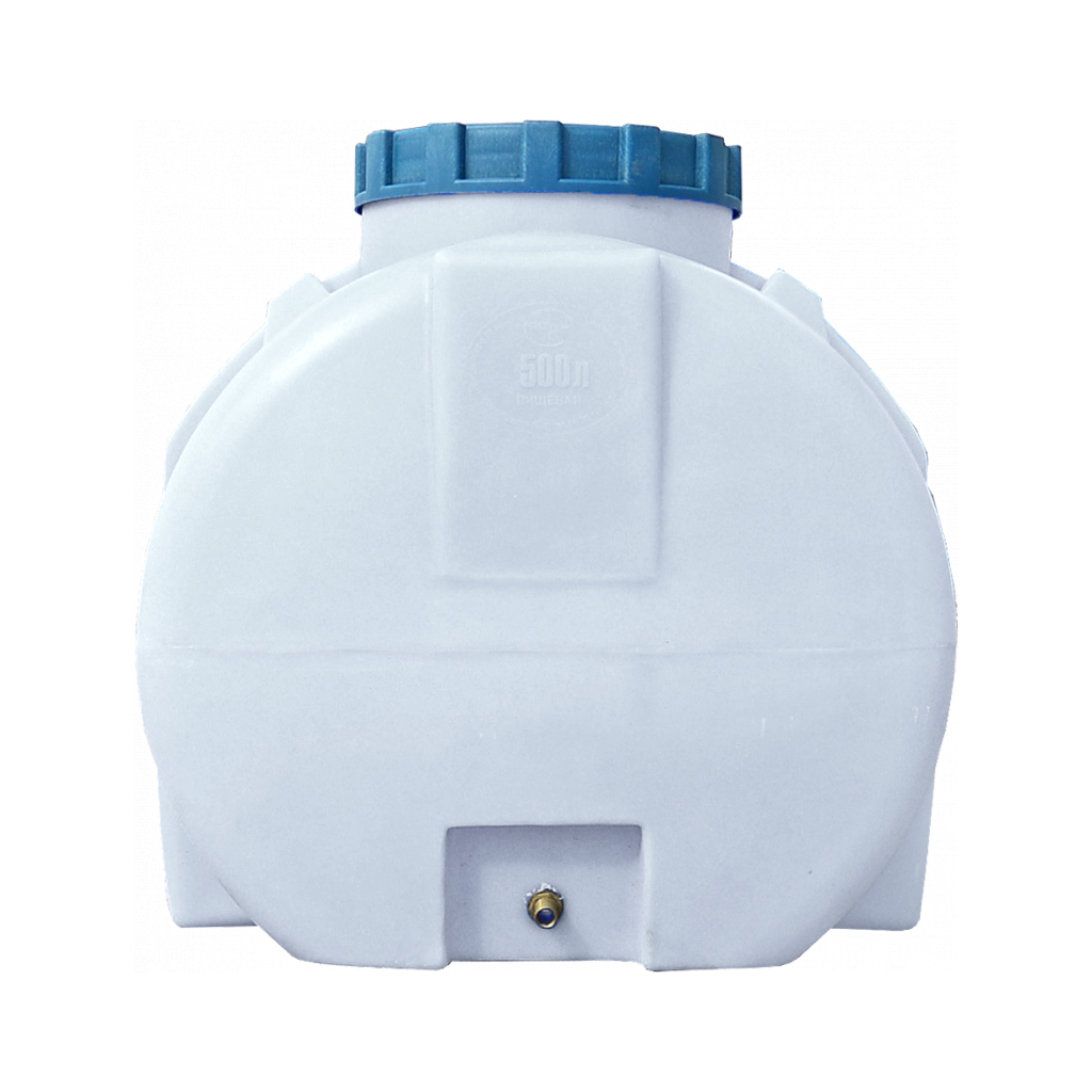 Ємність для води Пласт Бак горизонтальна харчова 500 л біла (826) - изображение 2