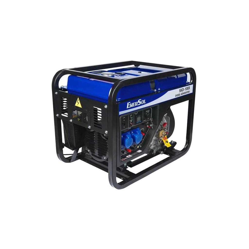 Генератор Enersol дизельний, 1-ф, 10 kW, двигун ES-110F, 3000 об/хв, вага 170 кг (SKD-10EBA) - зображення 2