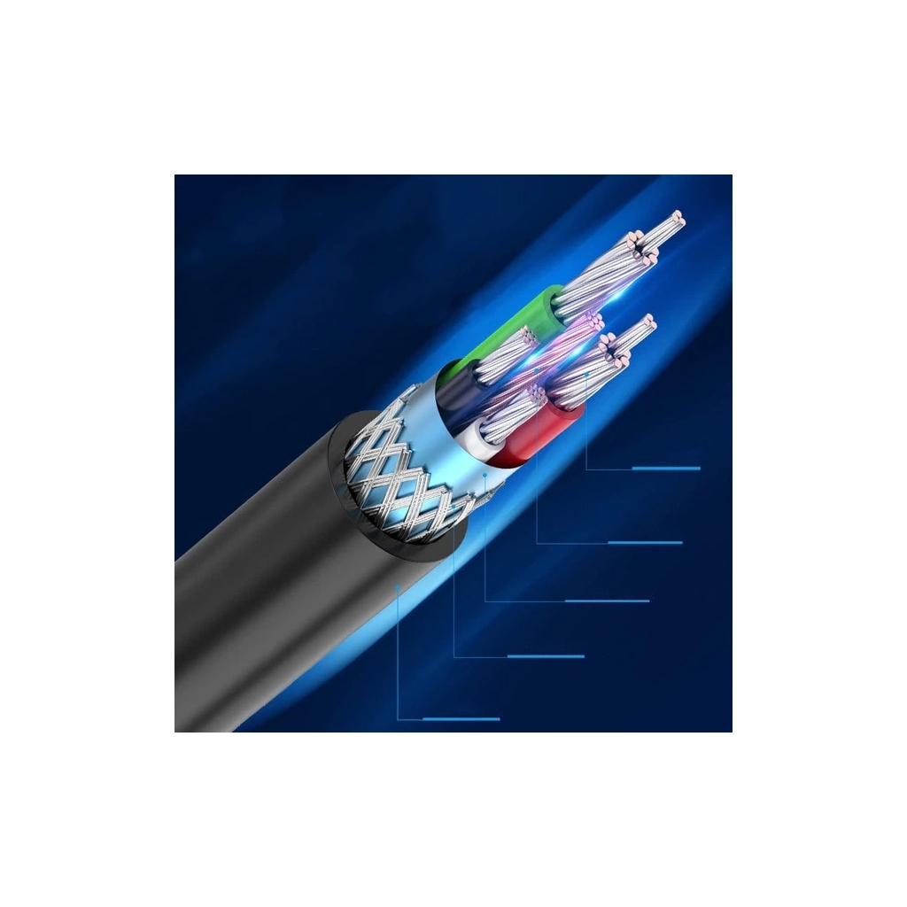 Дата кабель USB 2.0 C Male to B Male 2A Cable 1.5M Black VENTION (CQUBG) - зображення 4